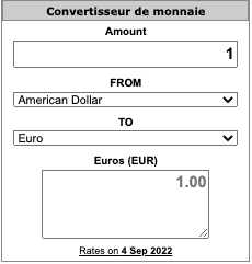 convertissuer monnaie